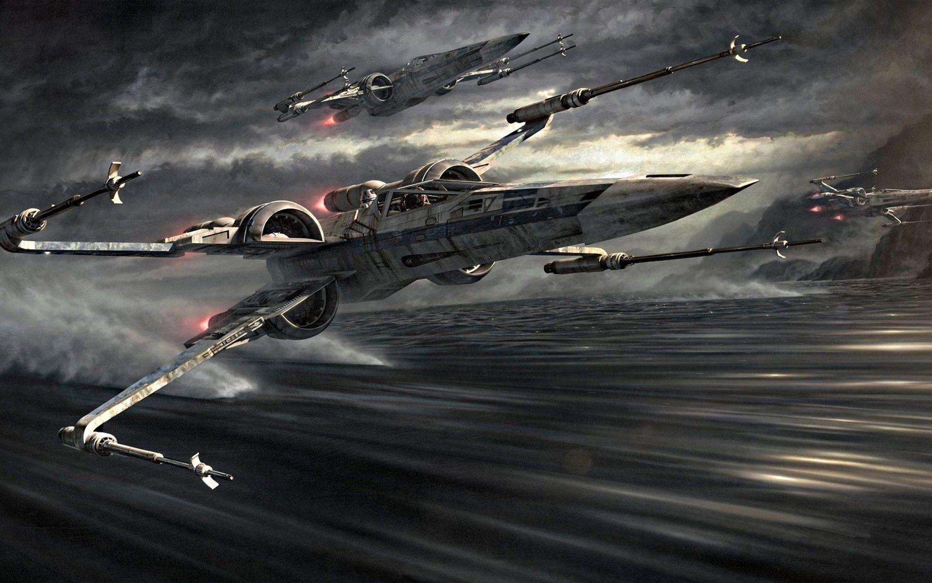 1920x1200 Star Wars Episode The Force Awakens X Wing Artwork By Jerry