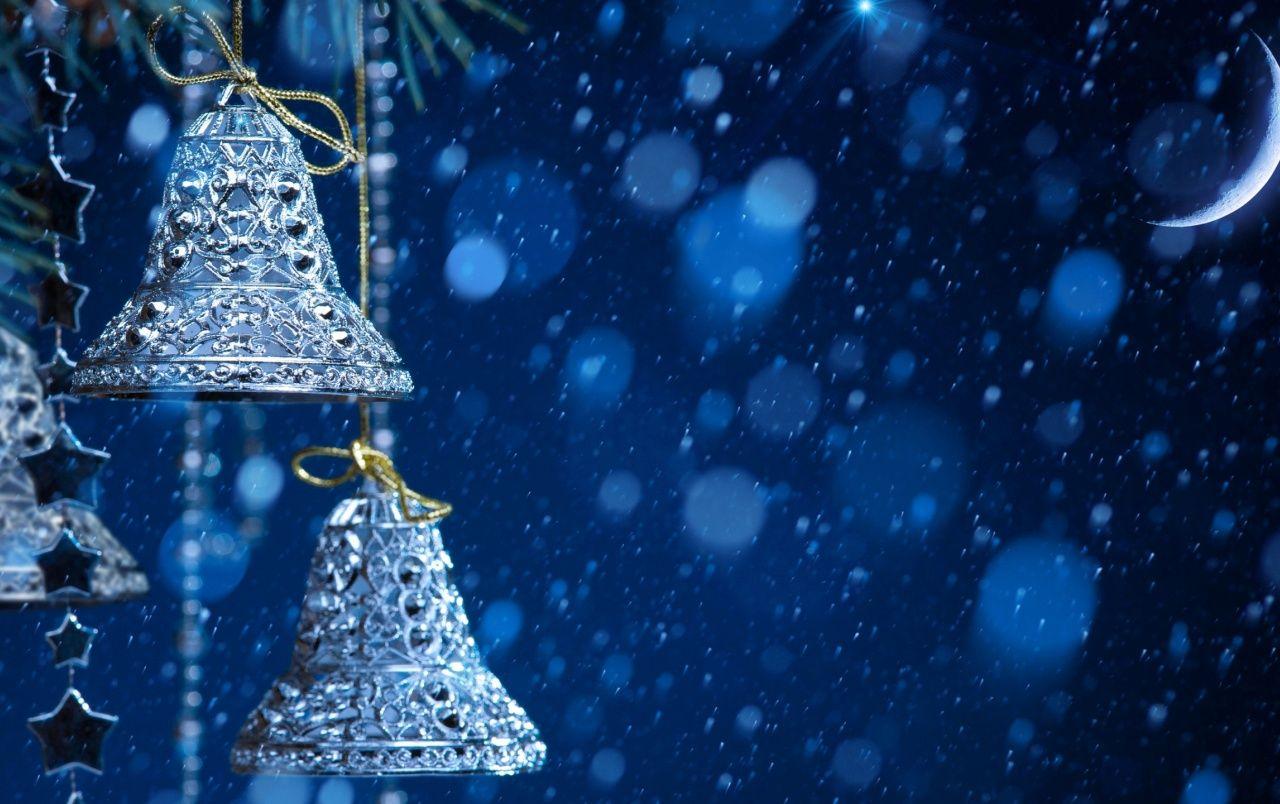 1280x804 Silver Christmas Bells wallpaper. Silver Christmas Bells