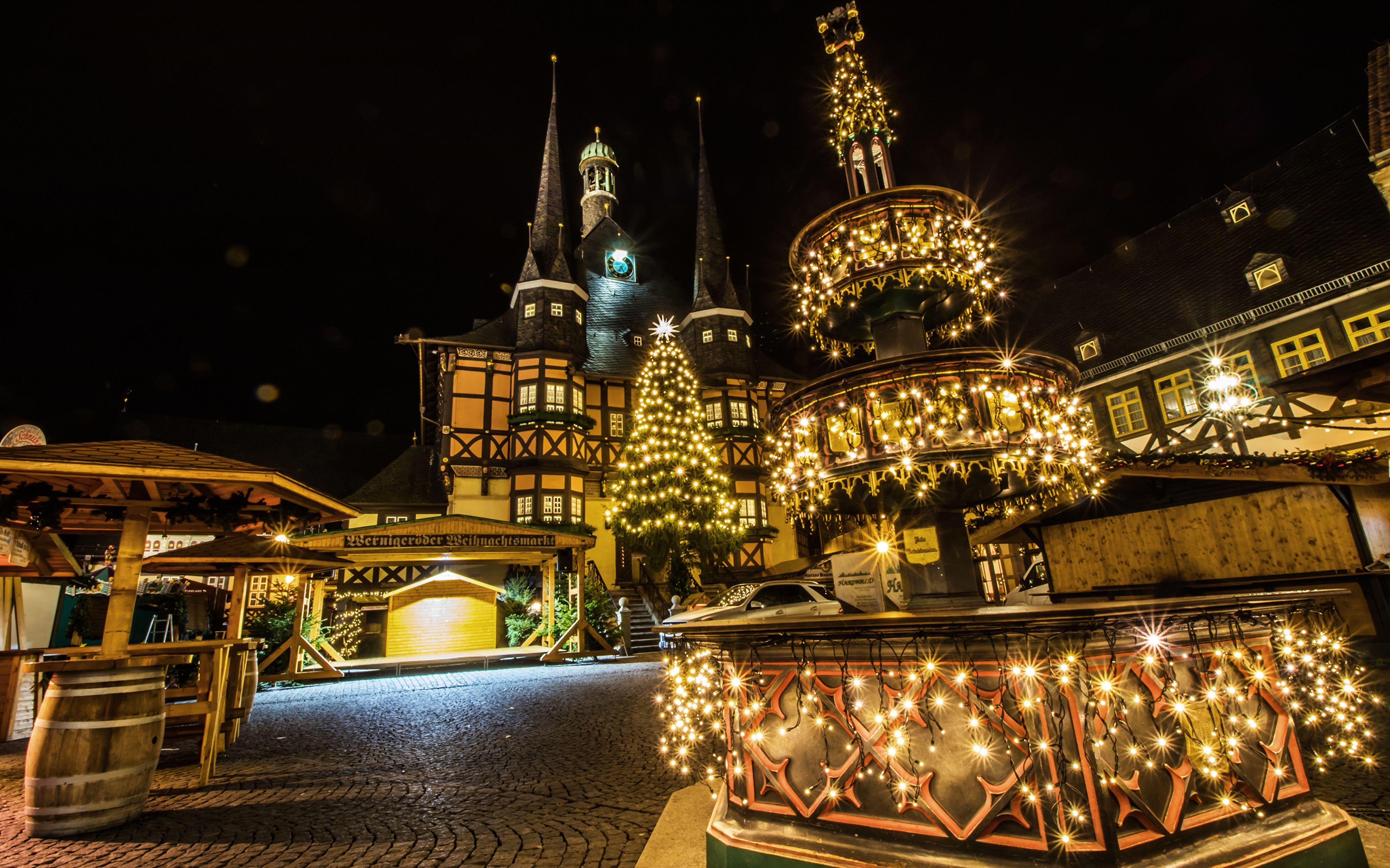 3840x2400 Desktop Wallpaper Germany New year Wernigerode New Year