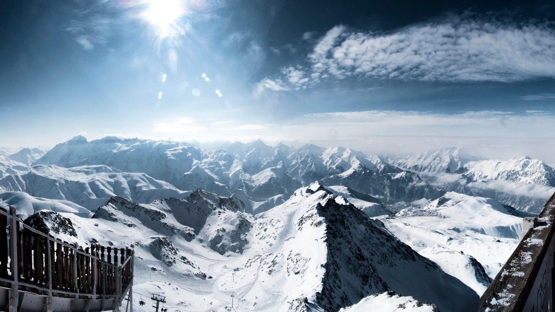1920x1080 Snow Mountain Scenery Wallpaper