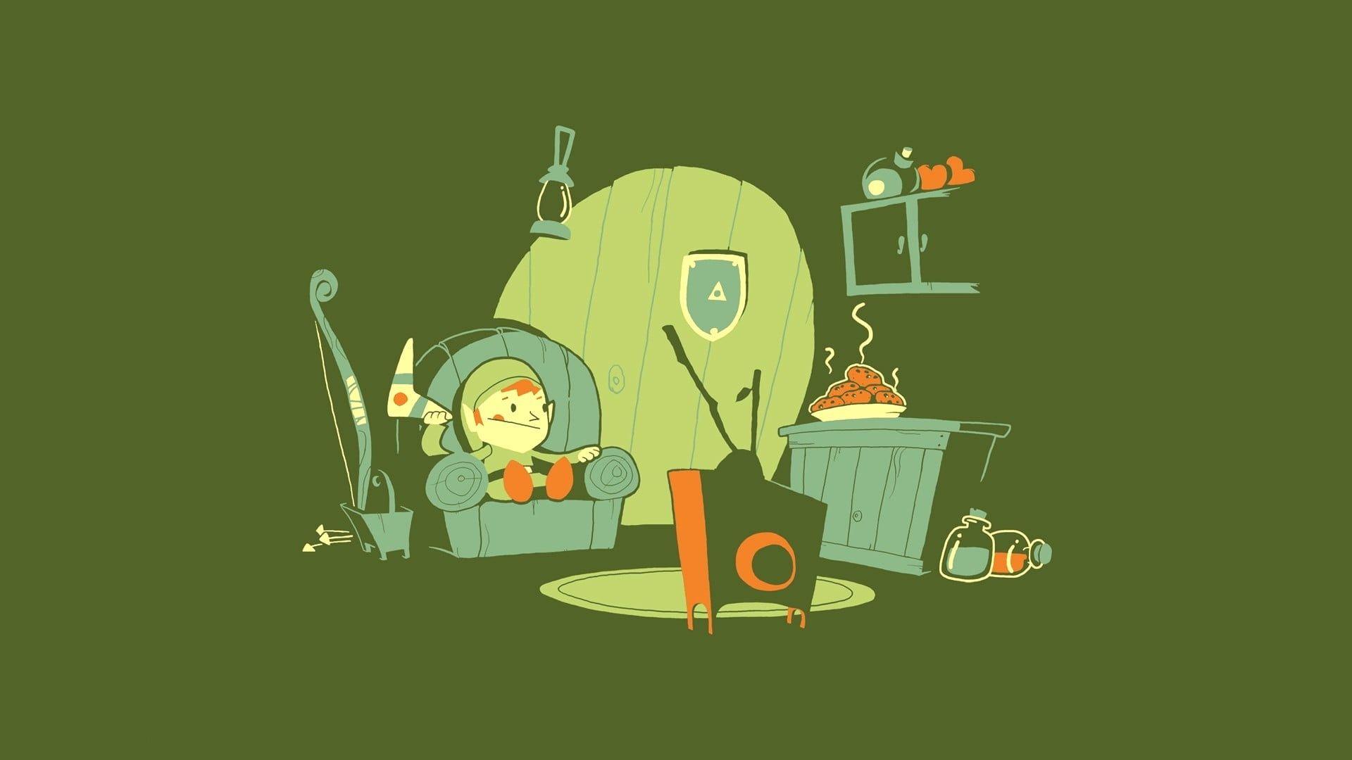 1920x1080 Toddler watching television illustration, The Legend