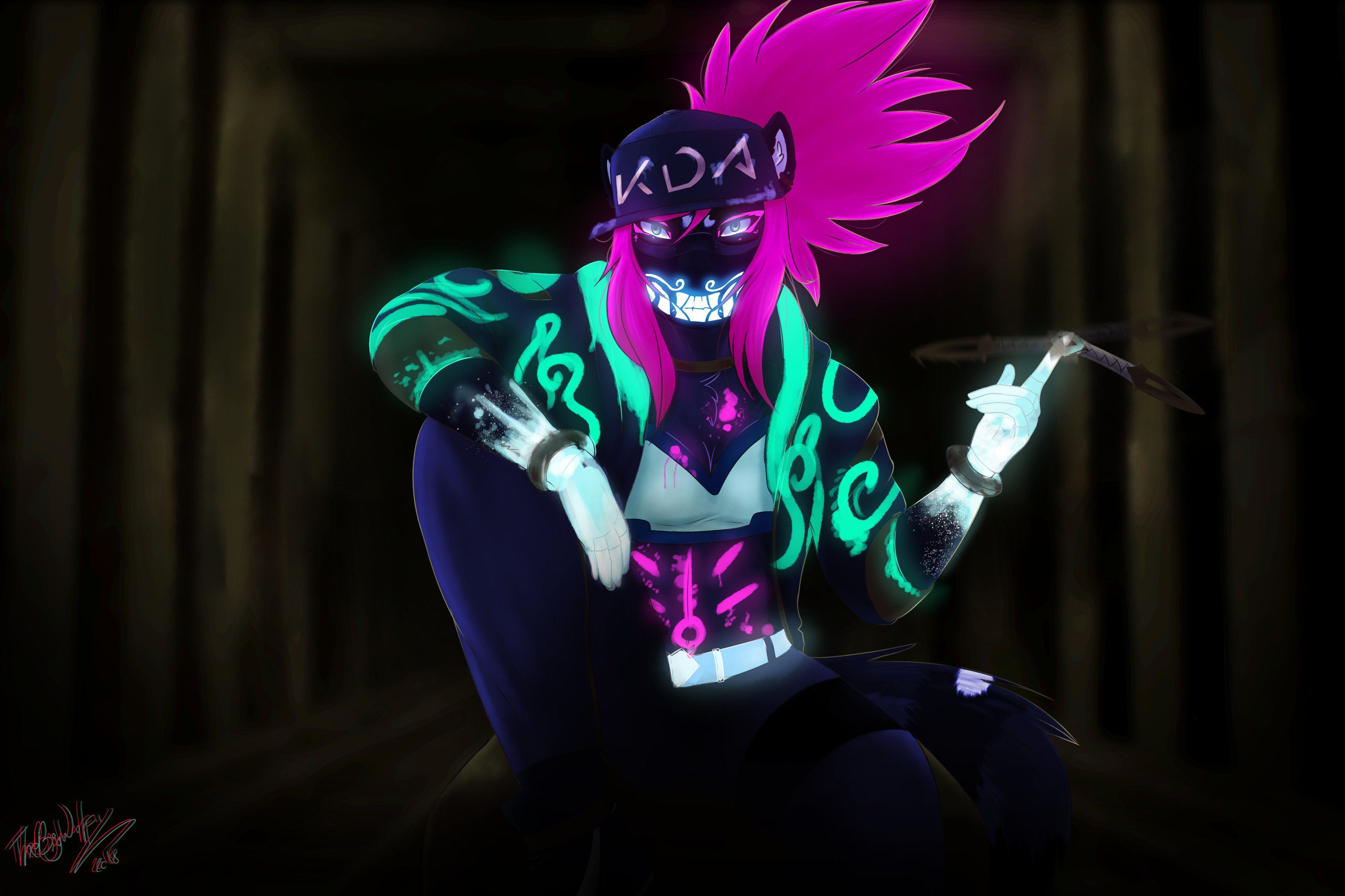 4500x3000 4k Akali Background K Da Akali Skin 4k Background