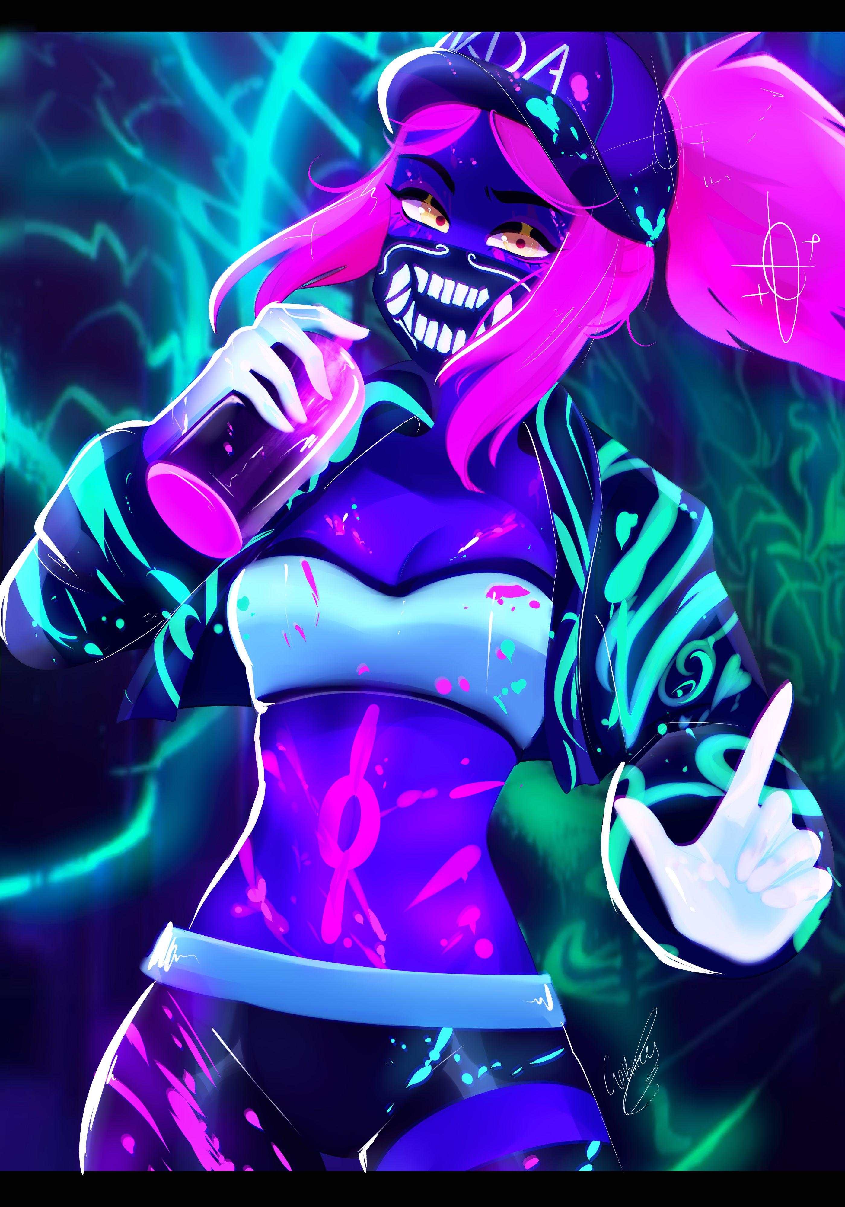 2800x3999 4k Akali Background K Da Da Akali Lol Wallpaper