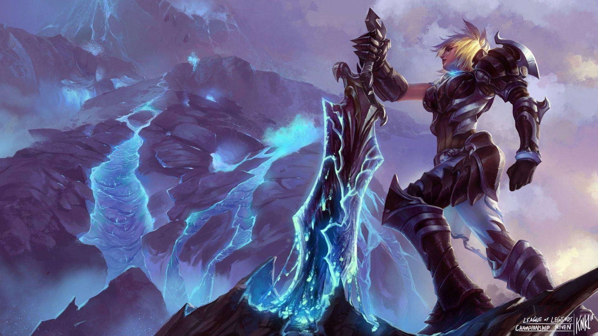 League Of Legends Champion Riven the exile swordmaster in the warhosts of  Noxus : Wallpapers13.com
