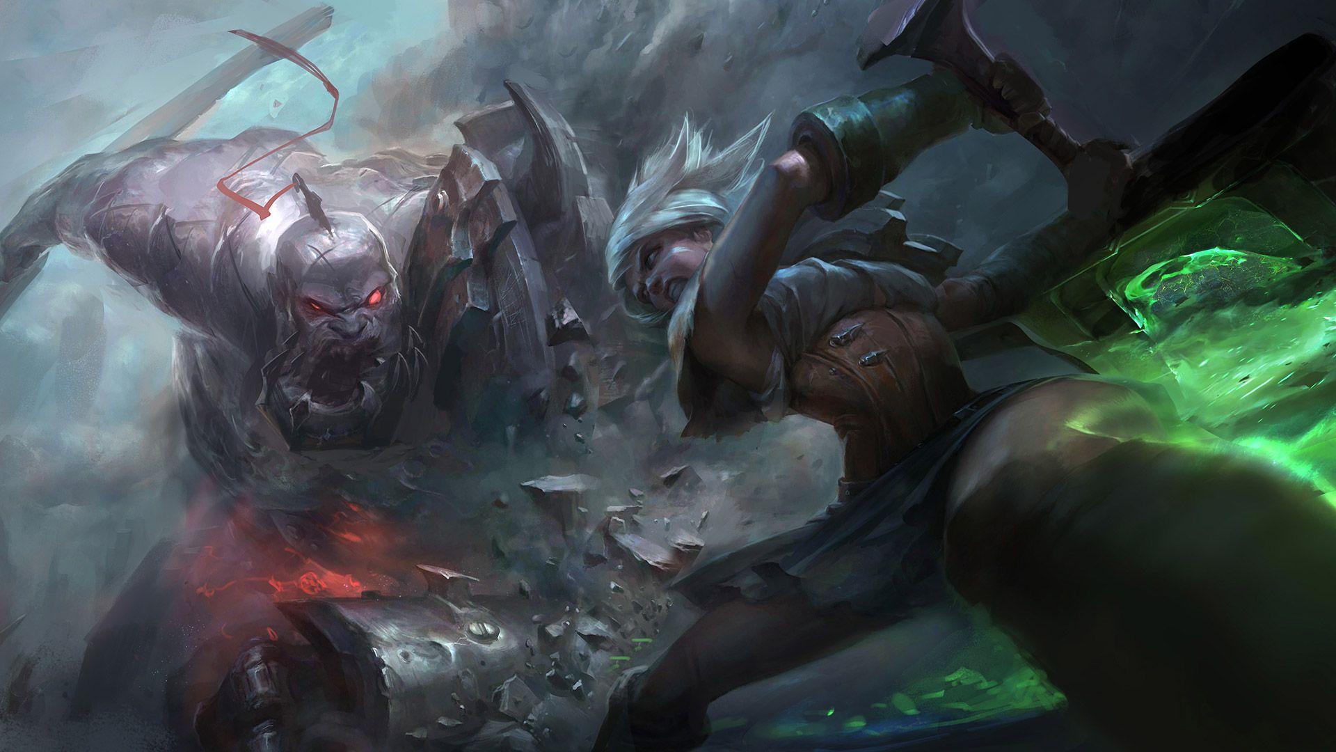 1920x1080 Riven Vs. Sion Wallpaper 1920x1080 Version