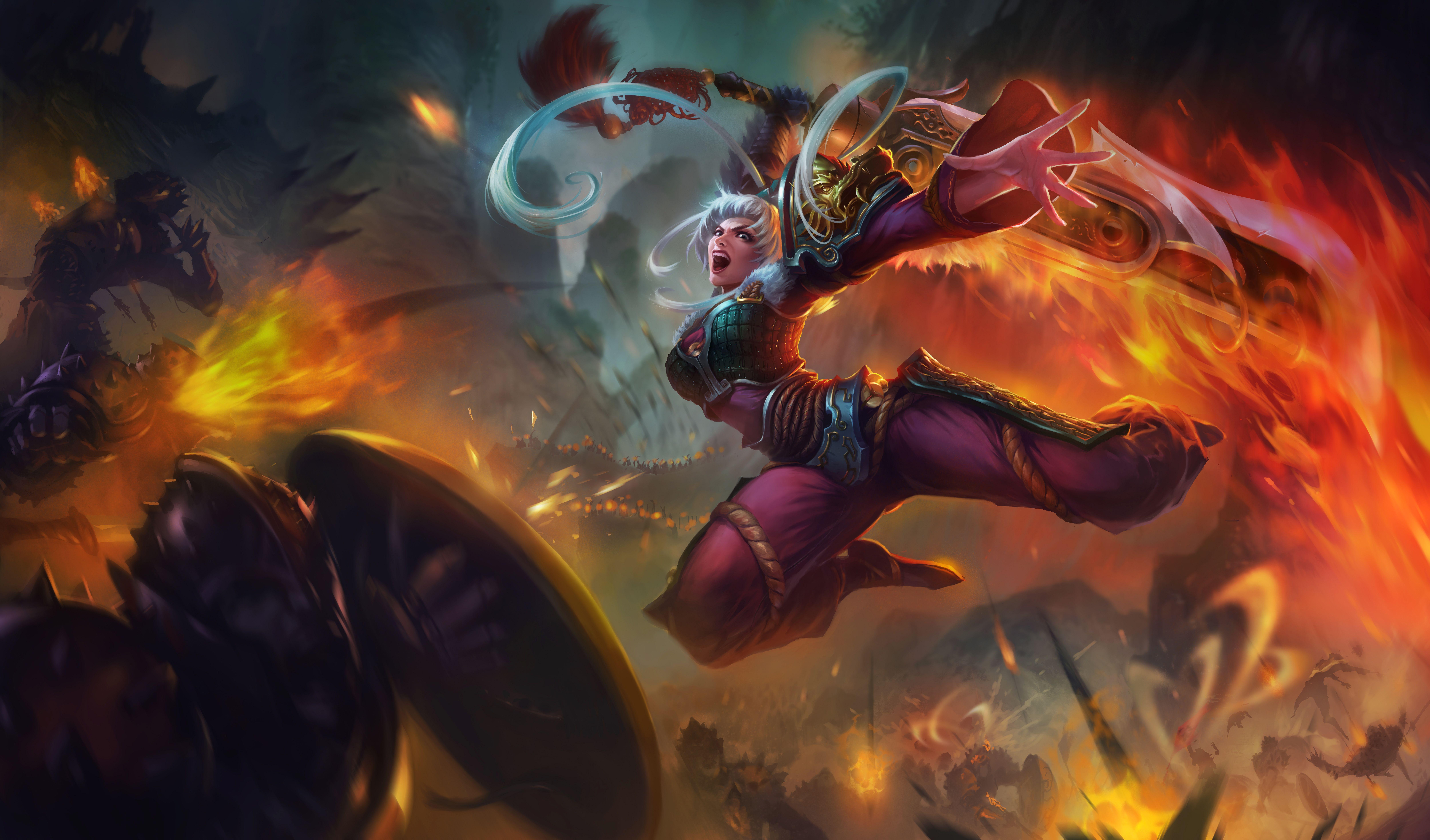 10000x5875 League Of Legends Championship Riven Wallpaper HD