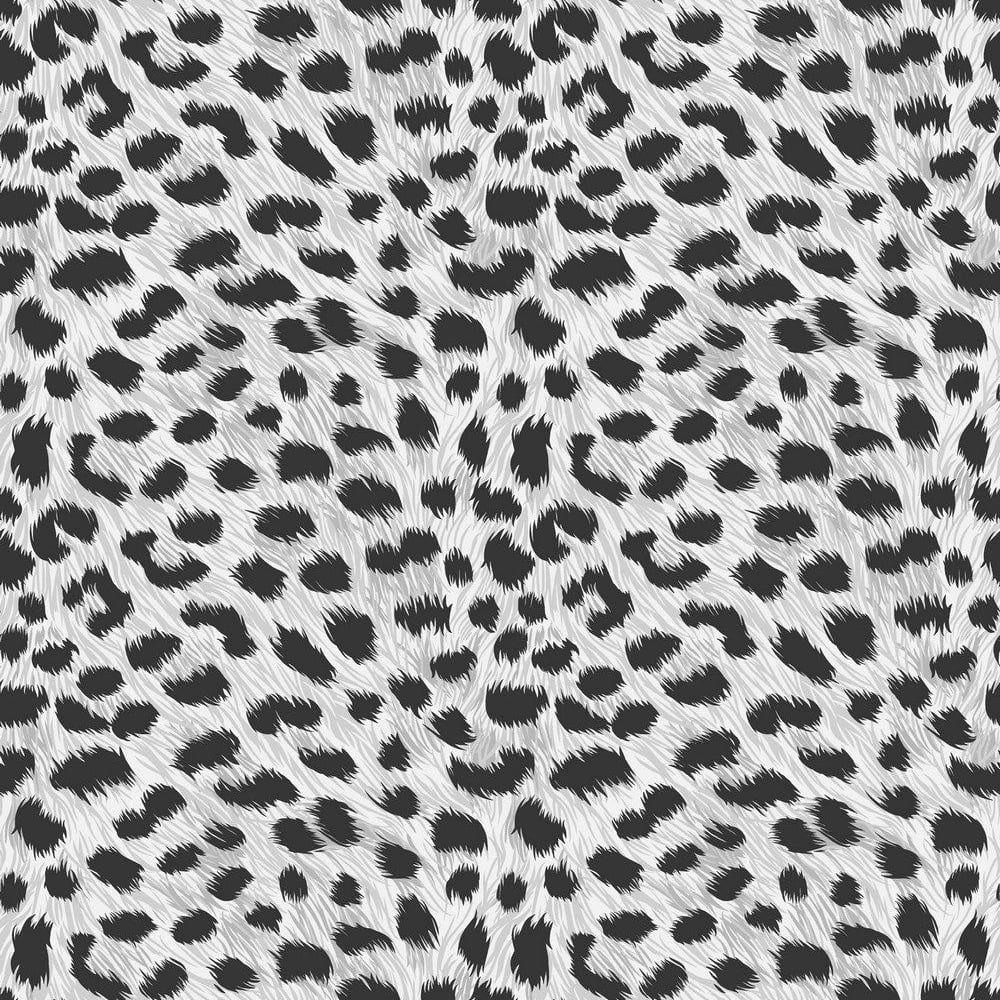 1000x1000 Fine Decor Furs Snow Leopard Animal Print Hình nền Trắng tự nhiên, Xám, Đen (FD30685)