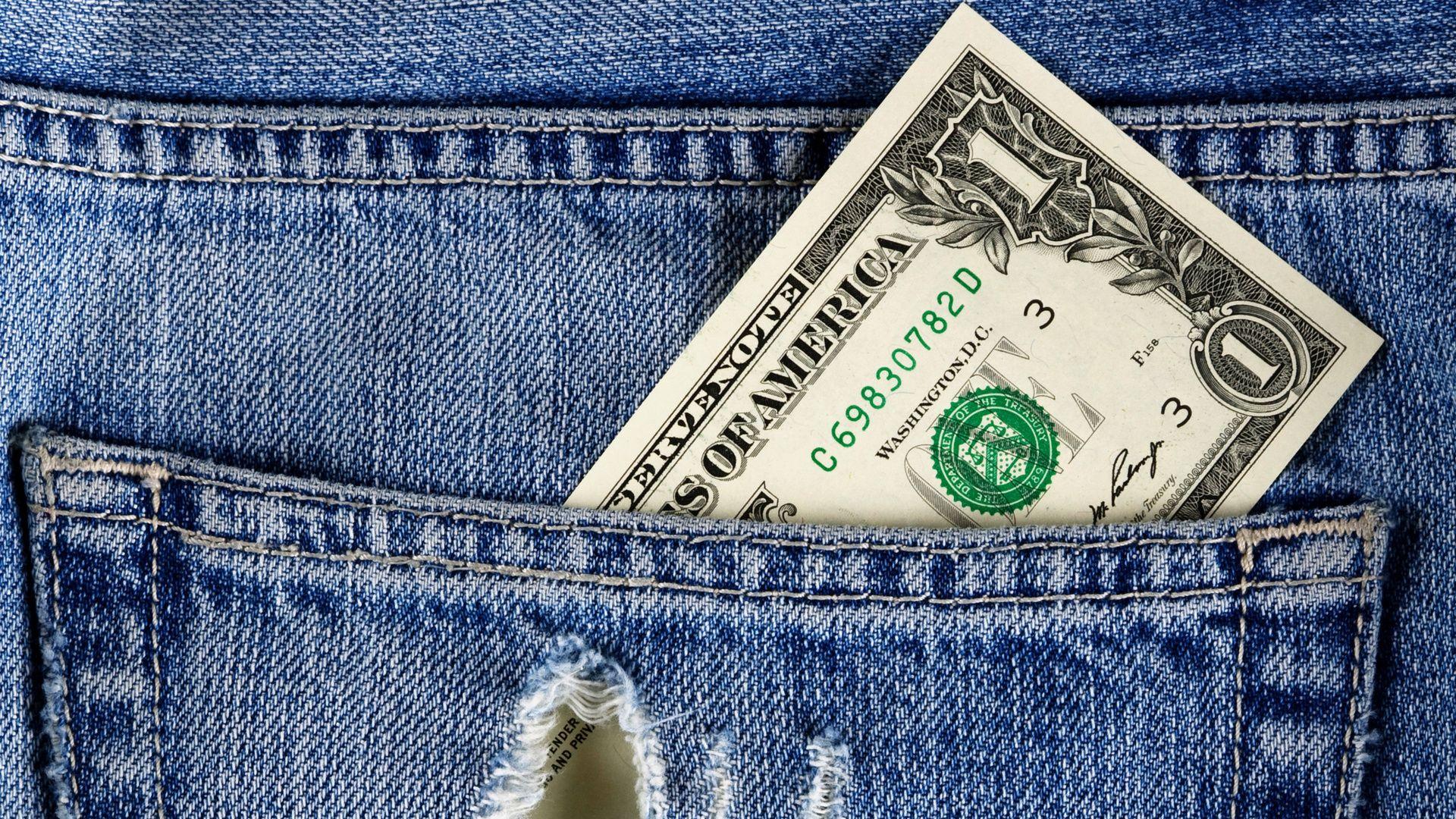 1920x1080 Dollar, Jeans, Fabric, Pocket, Money Wallpaper