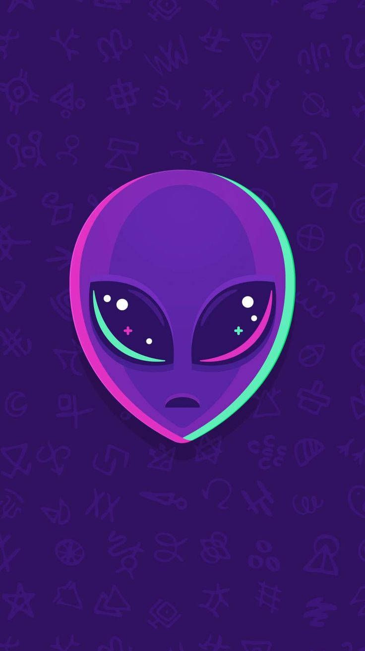 736x1314 Purple Alien Head Wallpaper