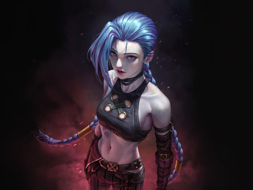 1024x768 Wallpaper arcane netfilx, jinx, 24