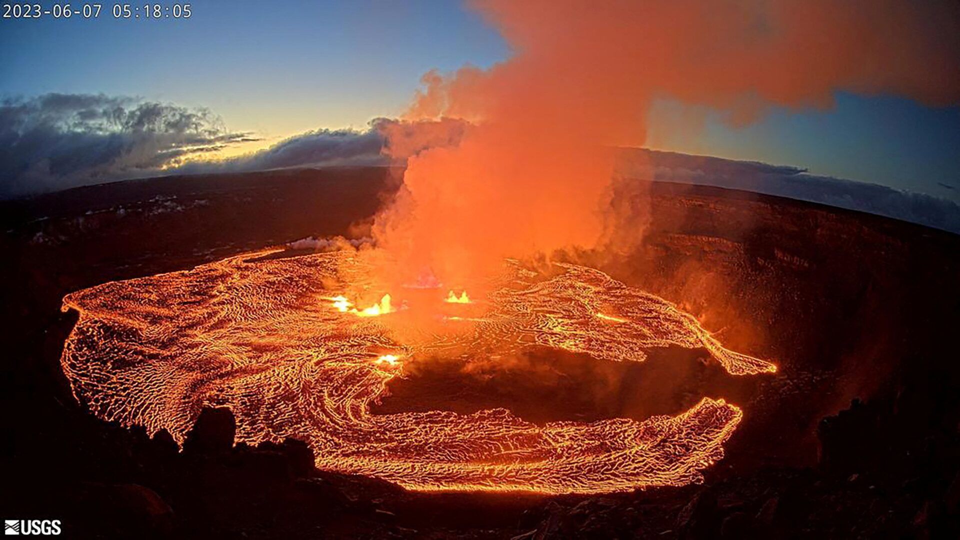 1920x1080 eruption of Hawaii's Kilauea volcano