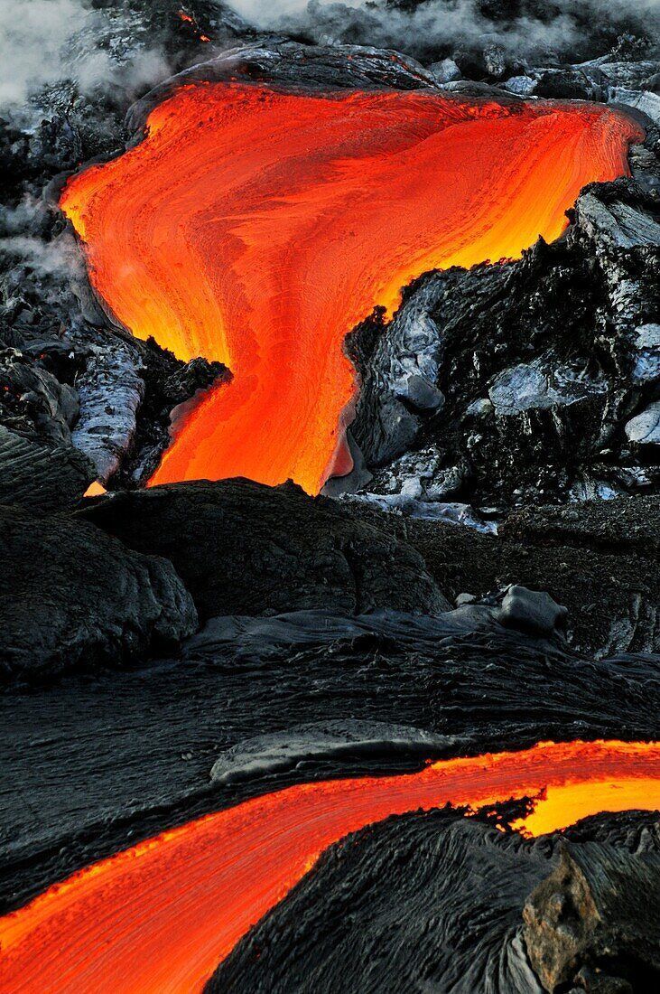 731x1100 River Of Molten Lava, Close Up, Kilauea