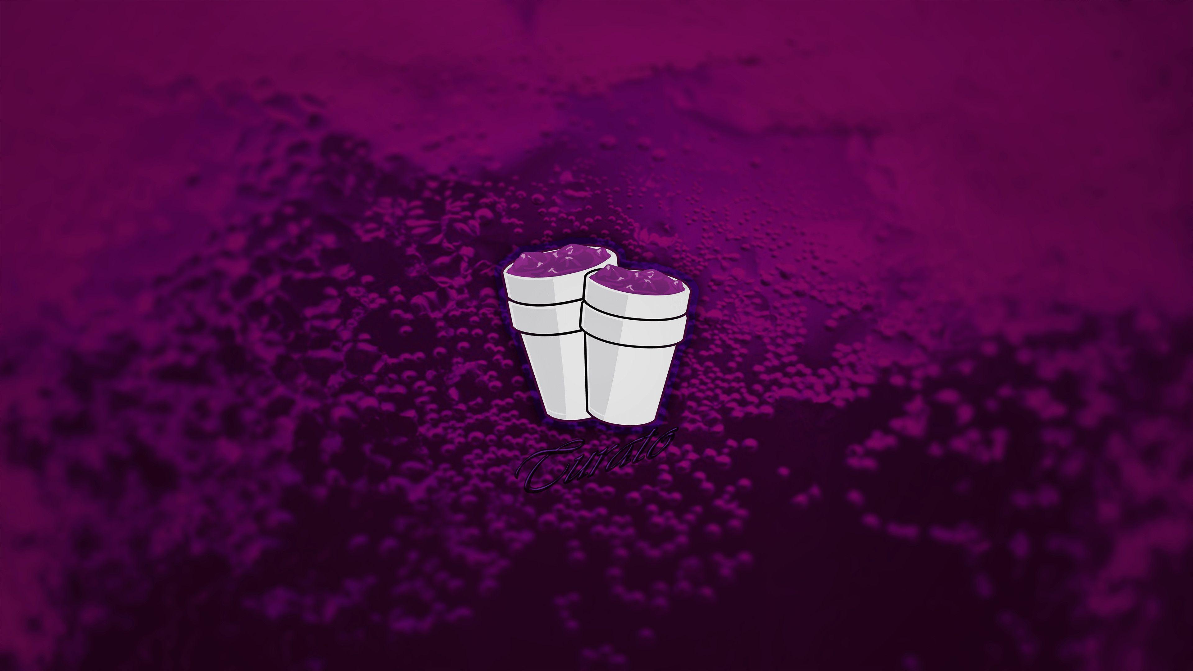 White and purple cup illustration Lean Sizzurp white yellow HD wallpaper   Wallpaper Flare