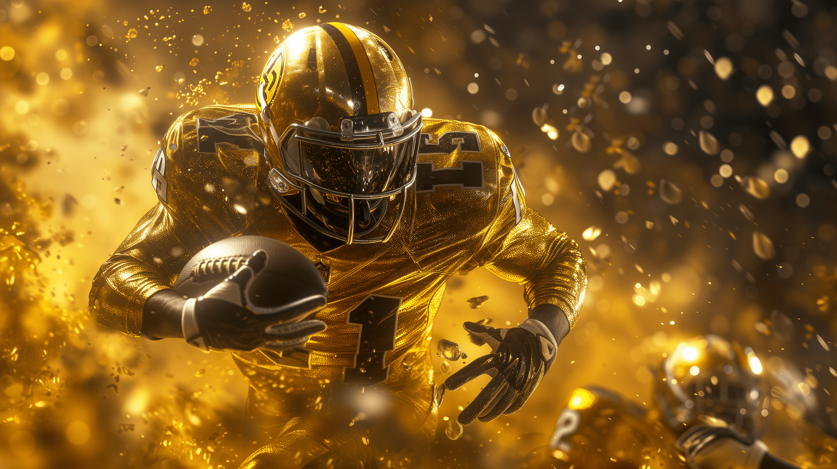 2912x1632 Dynamic Football Touchdown HD Wallpaper