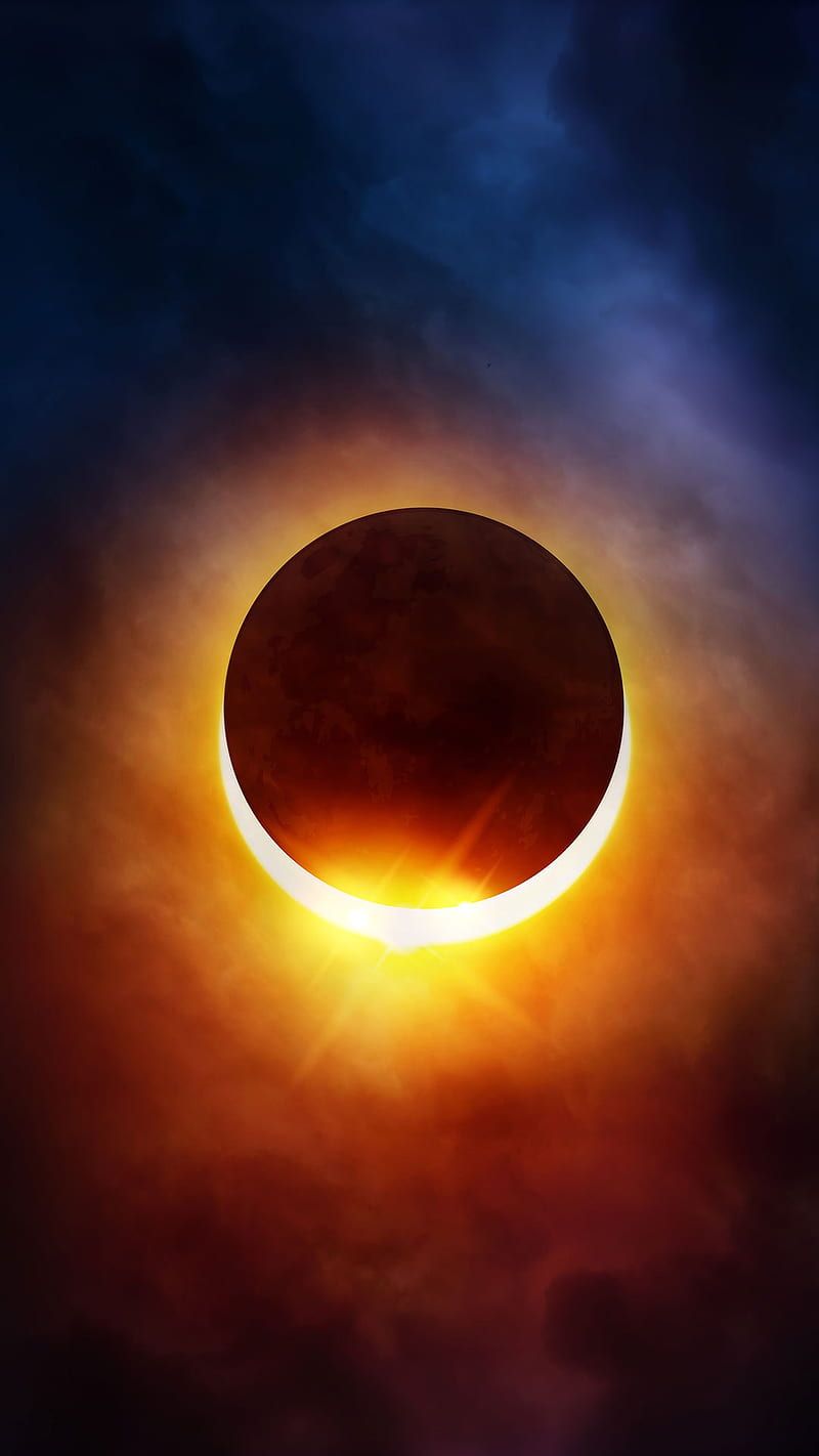 800x1422 HD solar eclipse wallpaper