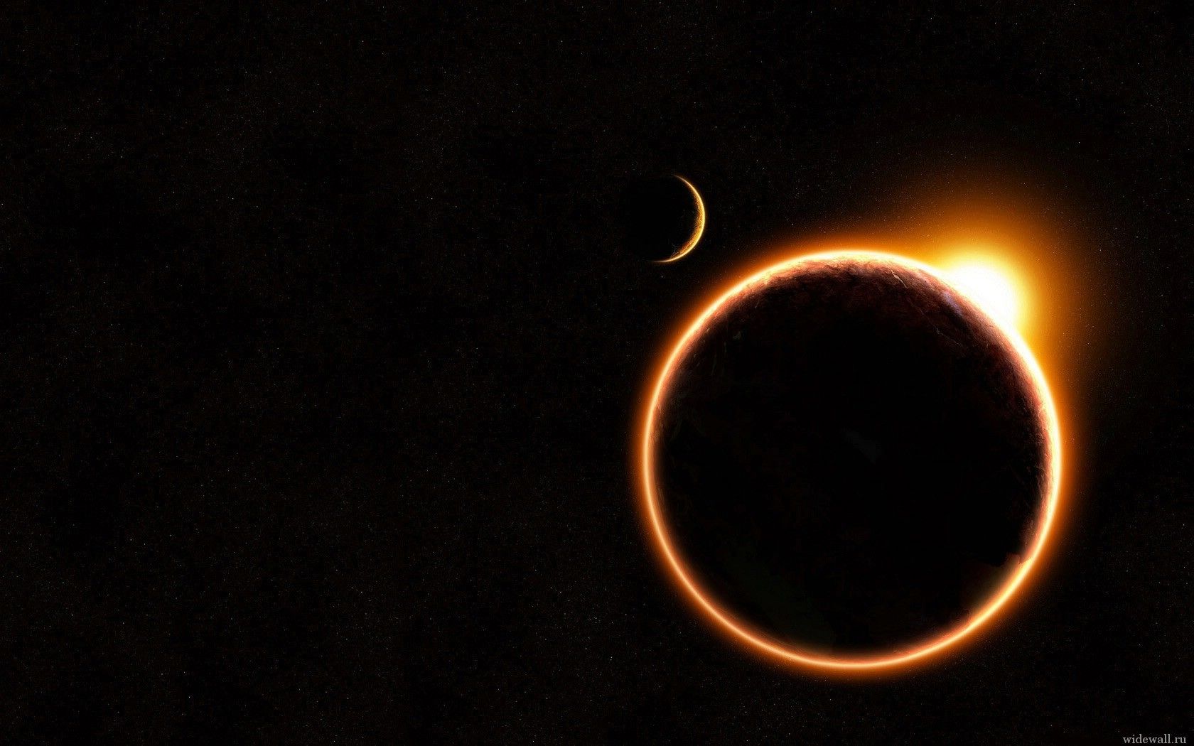 1680x1050 Wallpaper the sun, planet, Eclipse