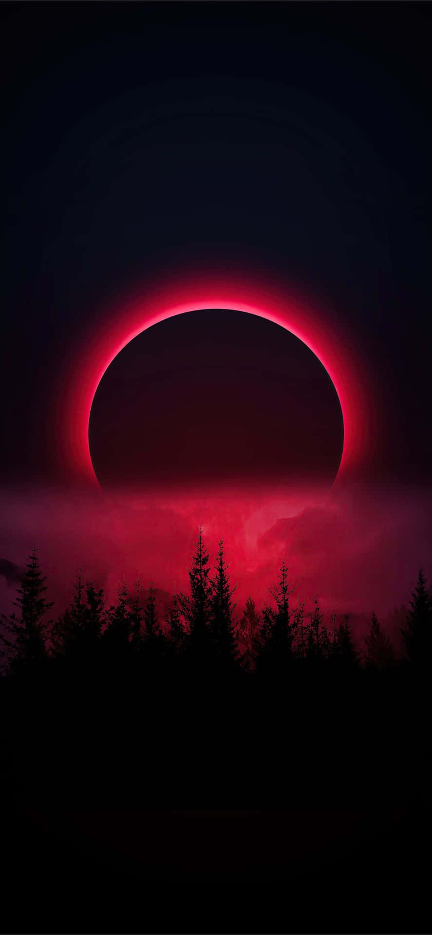 887x1920 Download Blood Moon Eclipse Wallpaper