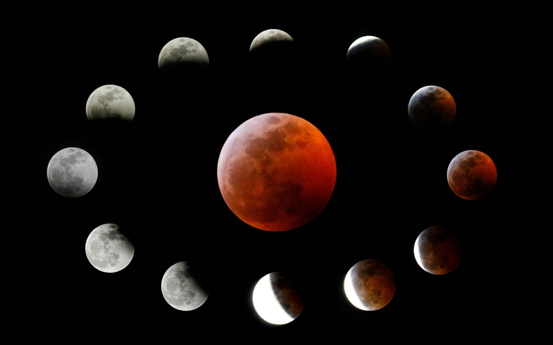 1920x1200 Lunar Eclipse Wallpaper