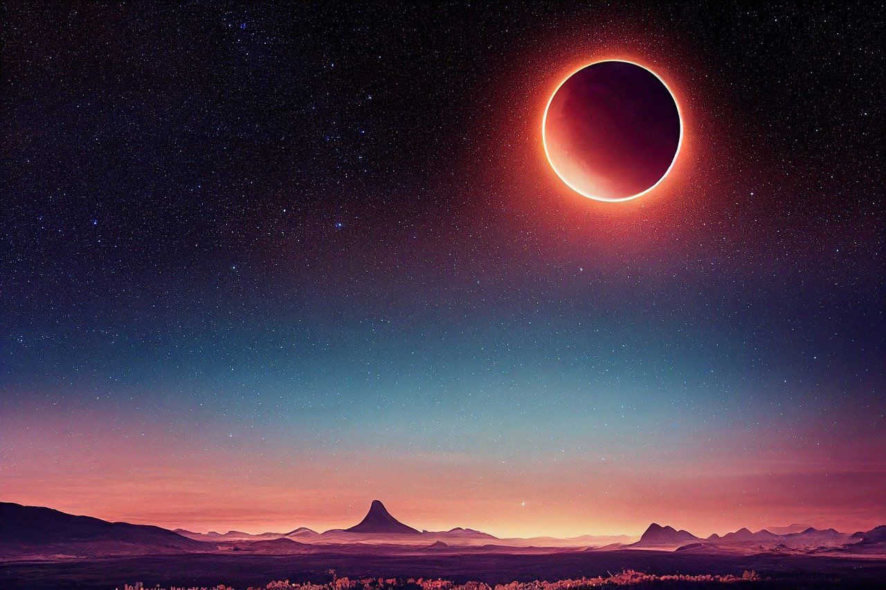 1280x853 Lunar Eclipse Moon Desert photo