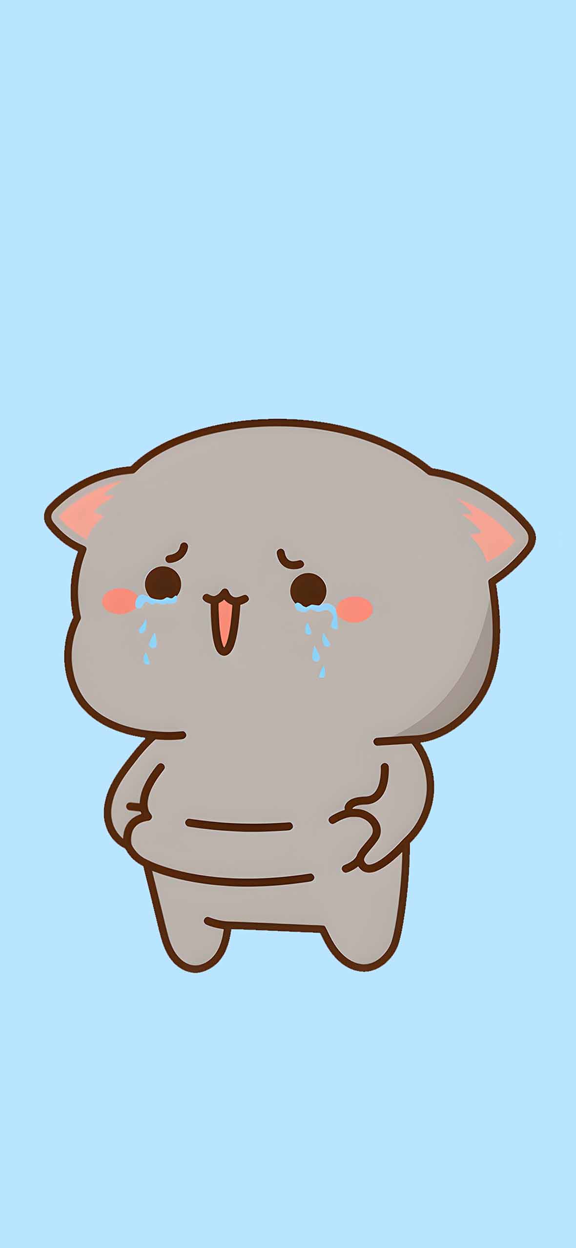 1180x2554 Mochi Cat Fatty Wallpaper