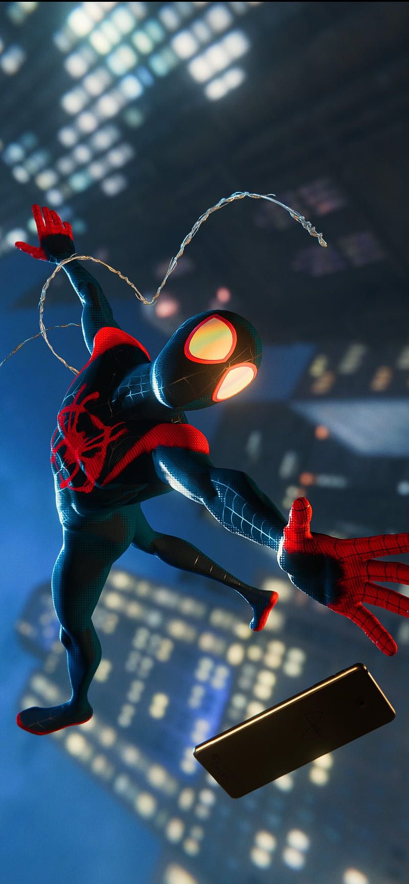 800x1729 Spider Man, Marvel, Miles Morales, Ps Spider Man, Spiderman, HD Phone Wallpaper