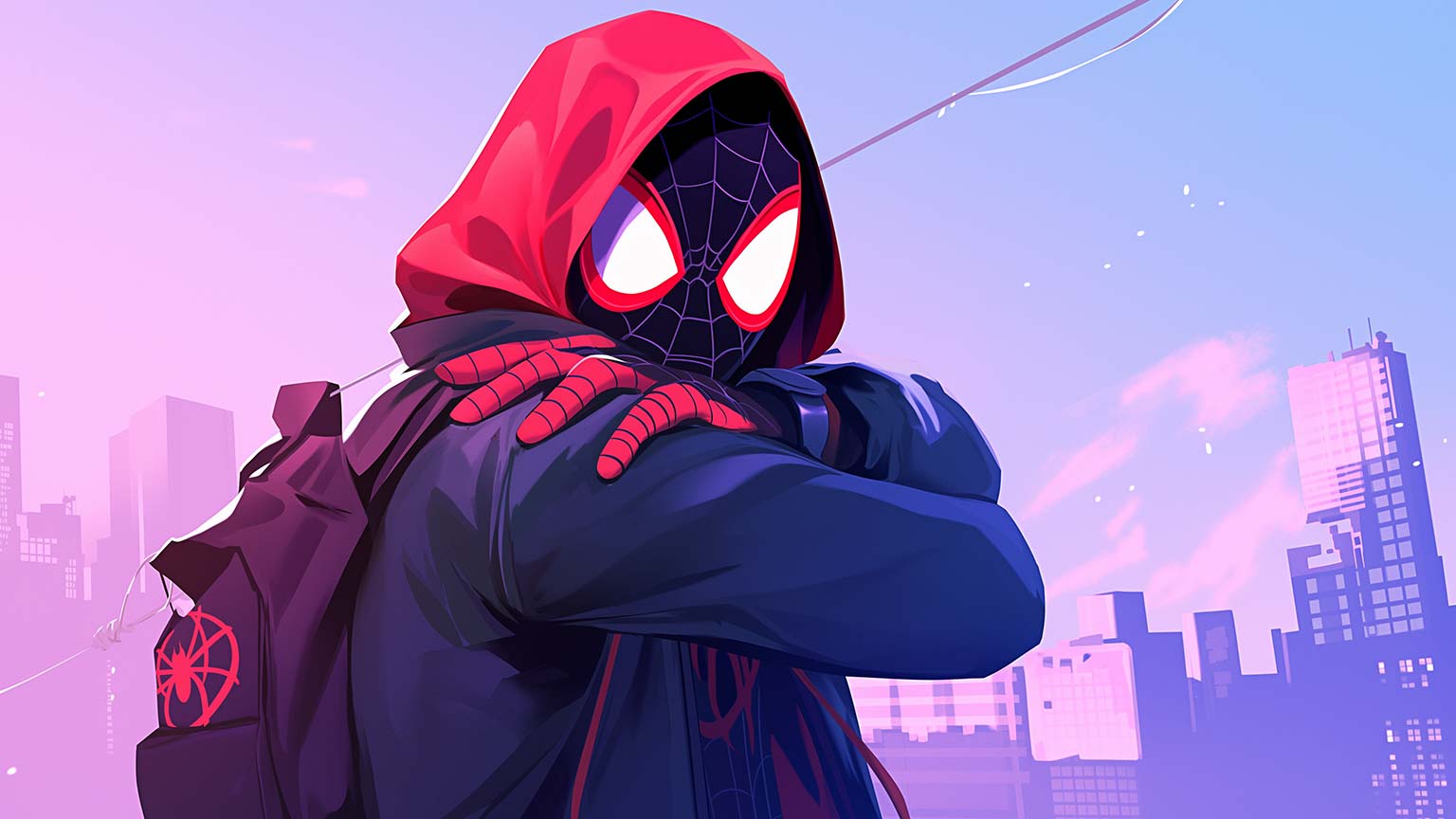 1536x864 Jacket Spiderman Desktop Wallpaper
