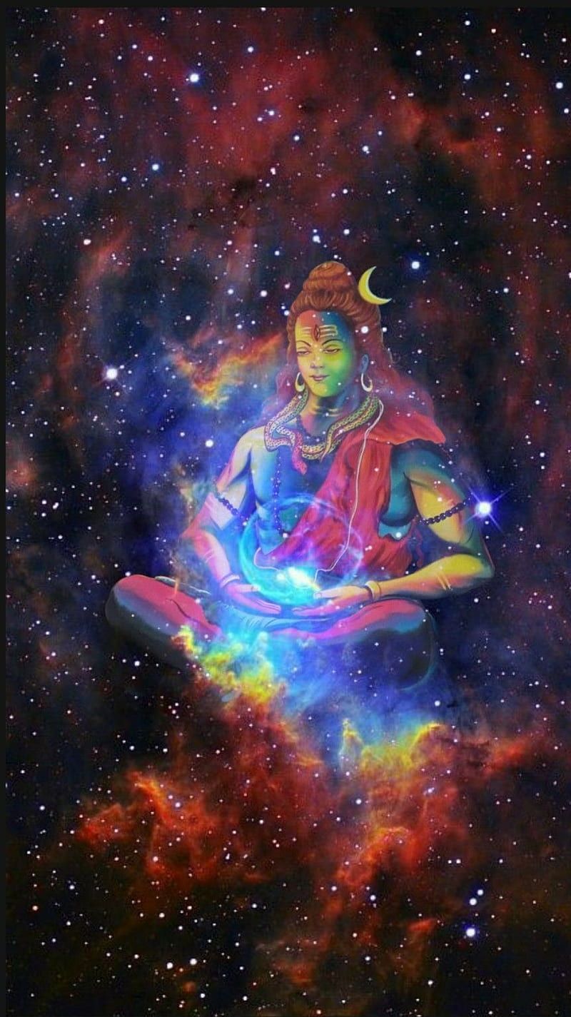 800x1425 HD shiva in universe wallpaper