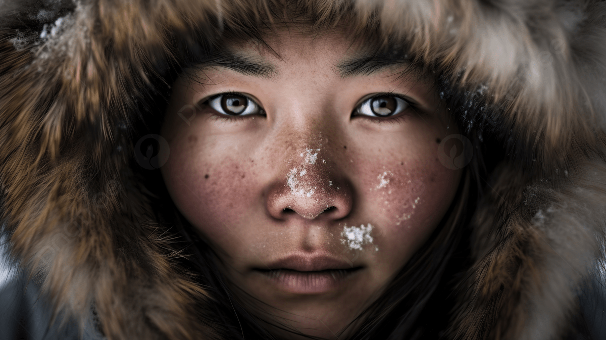 1200x673 An Asian Girl In A Fur Coat With Snow