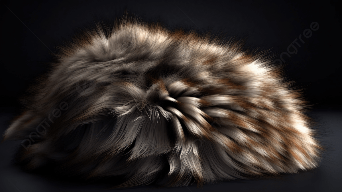 1200x673 Fur Coat On A Black Background, 3D