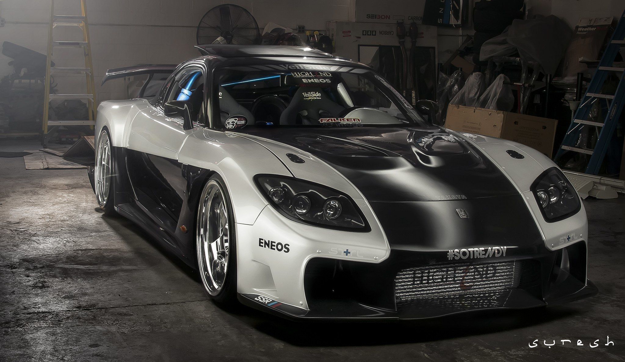 2048x1188 Wallpaper turbo, drift, mazda, japan