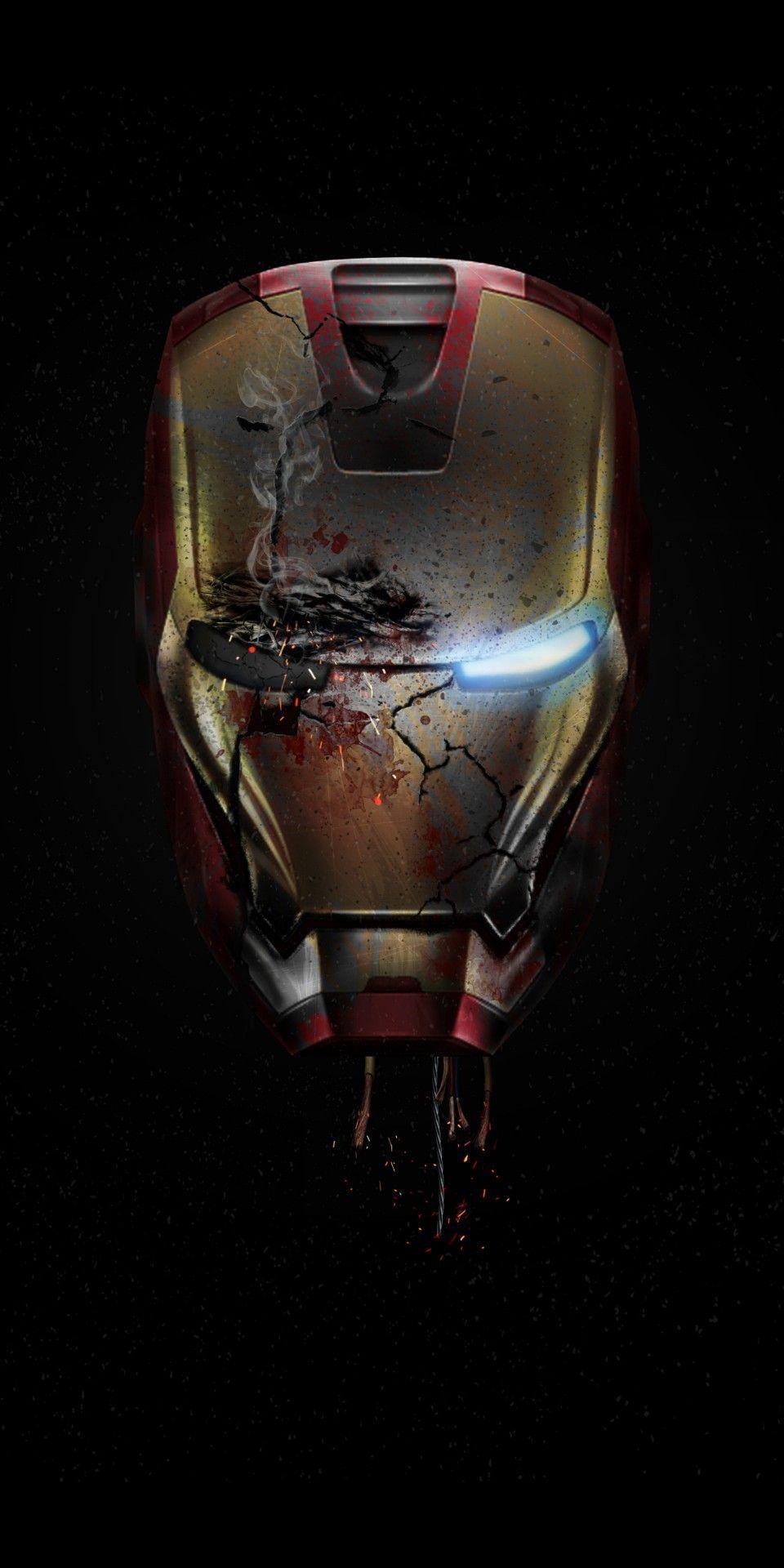 960x1920 Iron Man Helmet Wallpaper