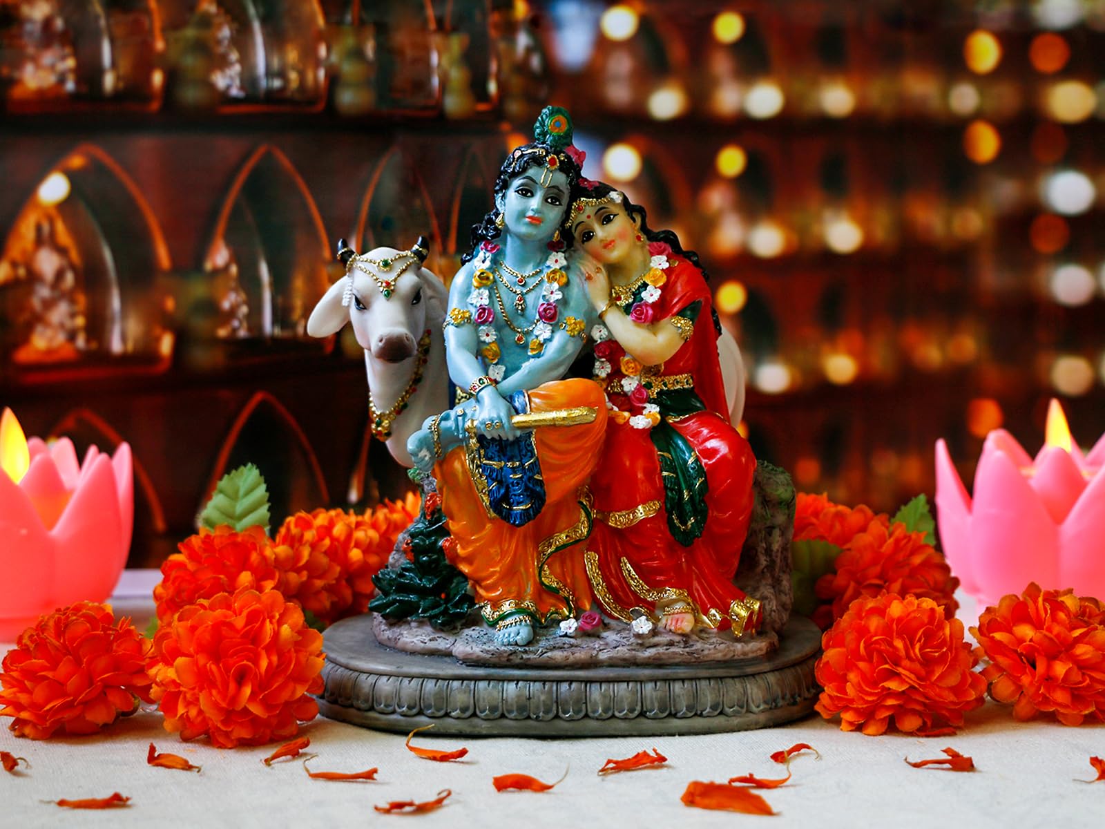 1600x1200 Hindu Murti Radha Krishna Statue