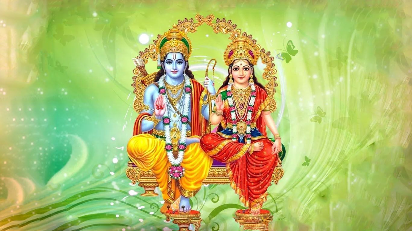 1366x768 Ram Sita Photo Download God HD Wallpaper