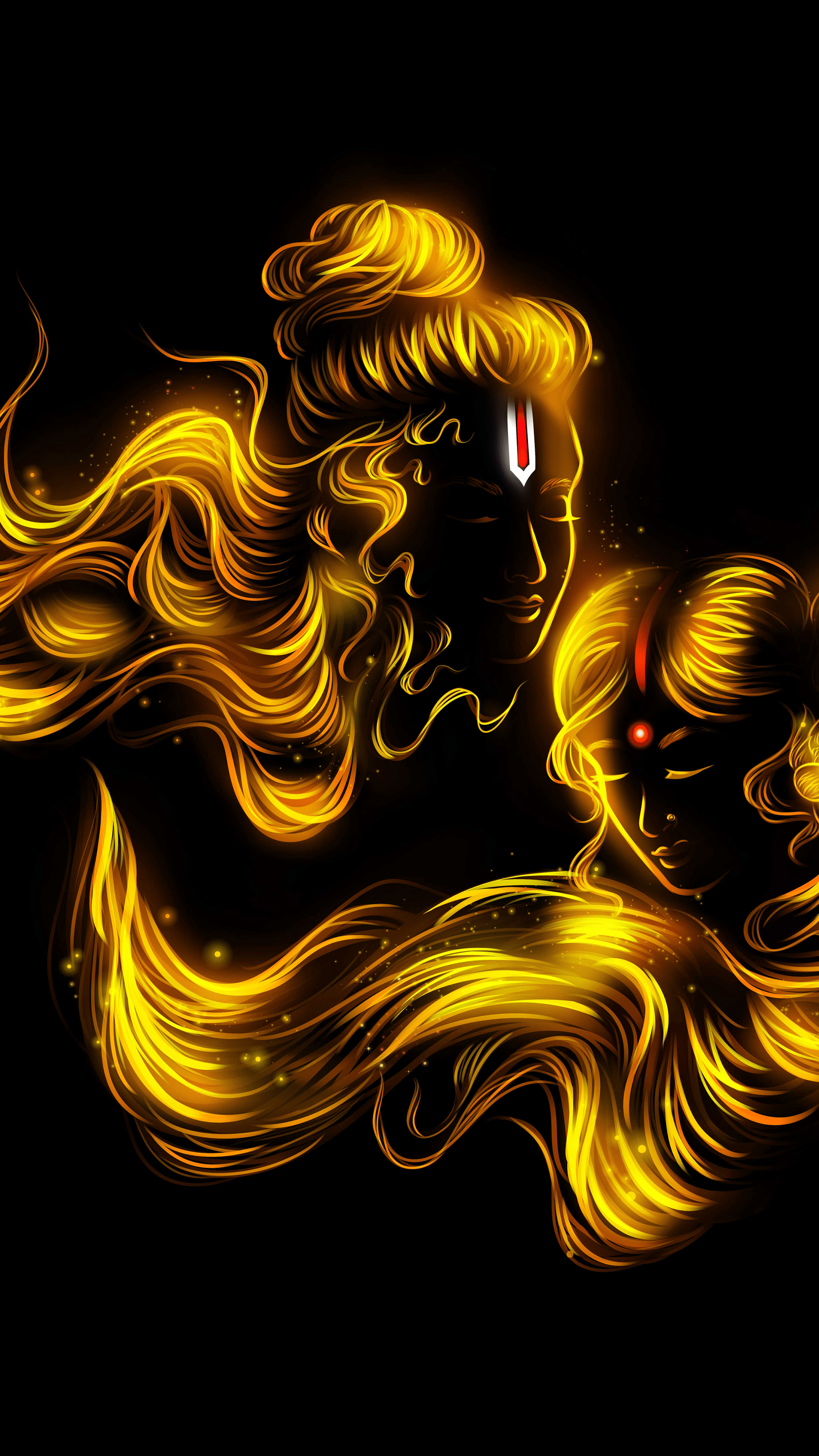 2160x3840 Siya Ram Wallpaper 4K, Glowing, Lord