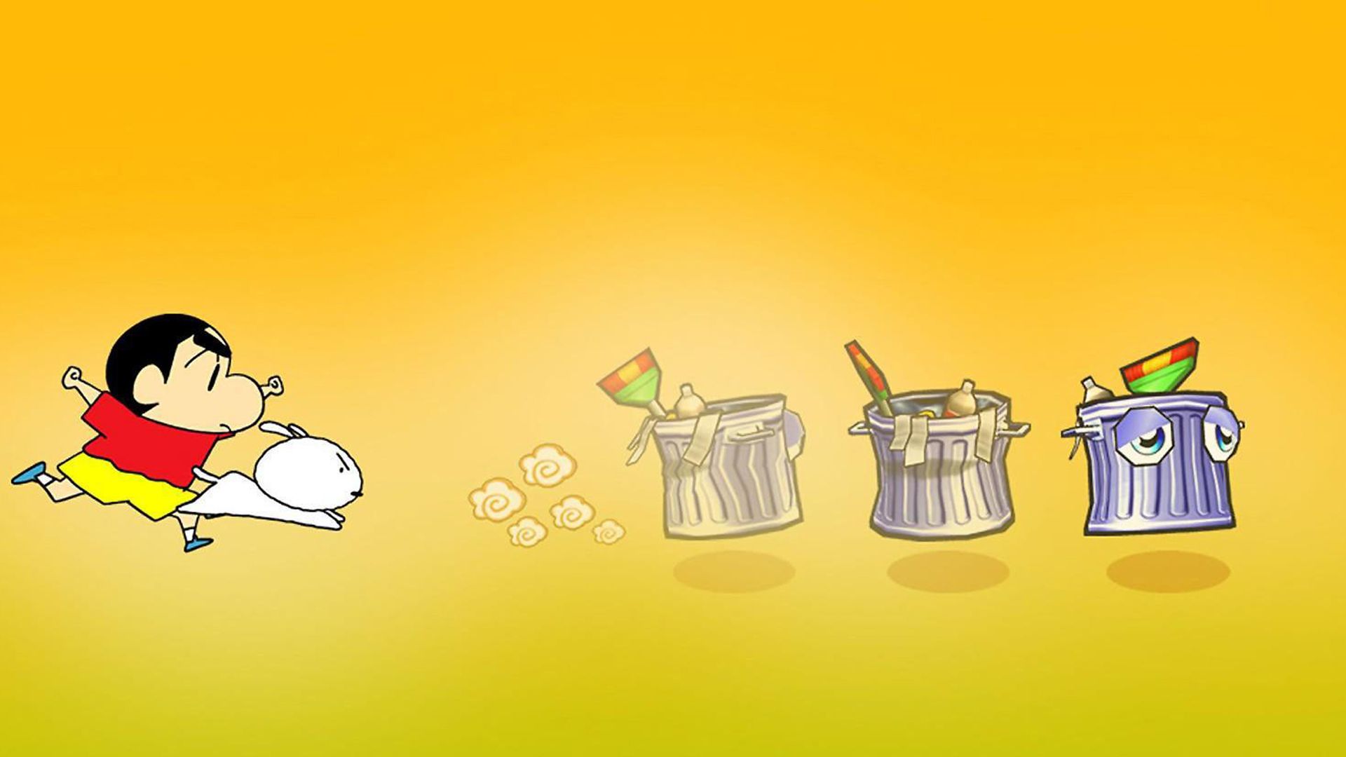 1920x1080 Shinchan In Yellow Green Background HD