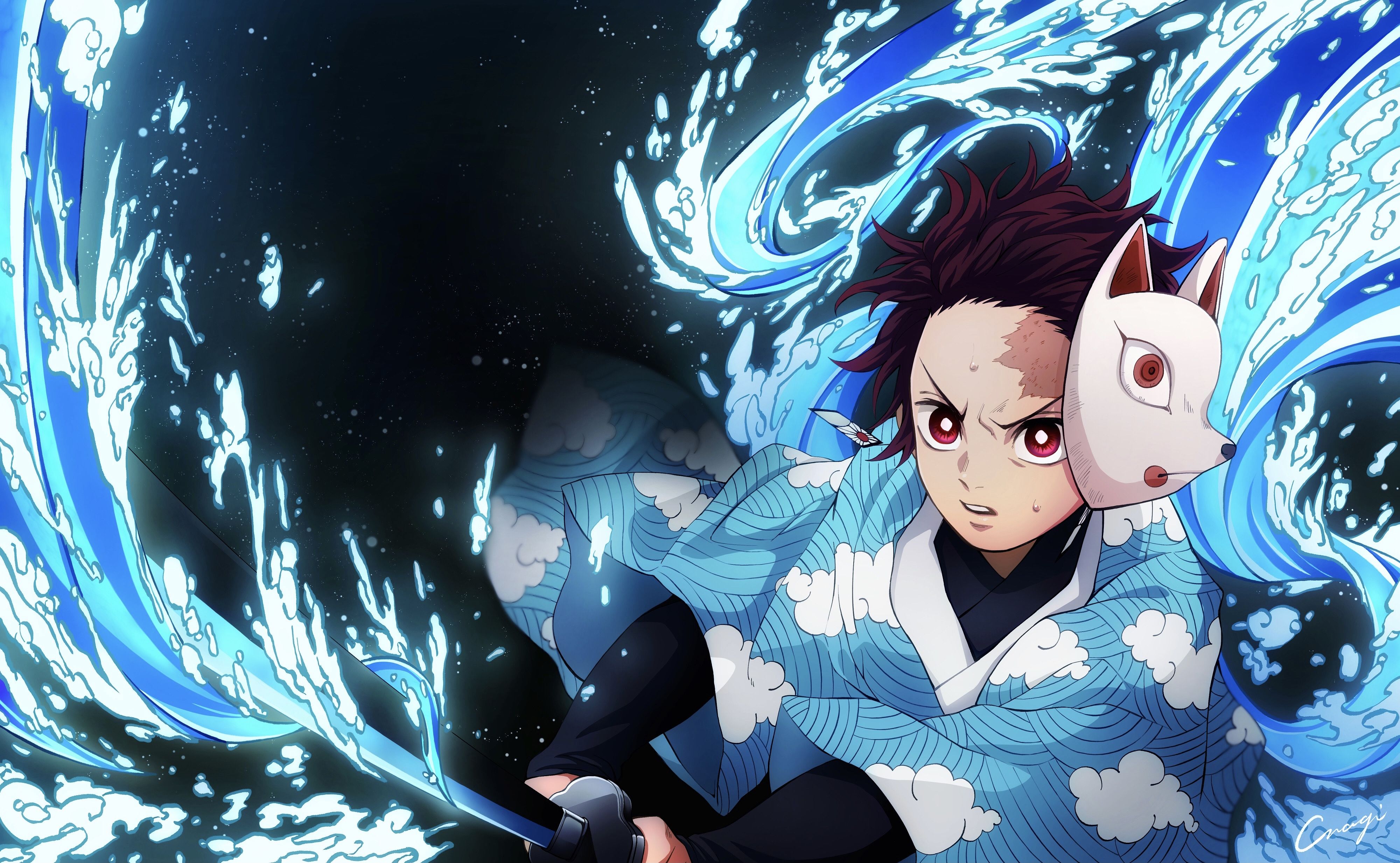 4000x2465 Tanjiro Kamado in Stunning 4K Ultra HD
