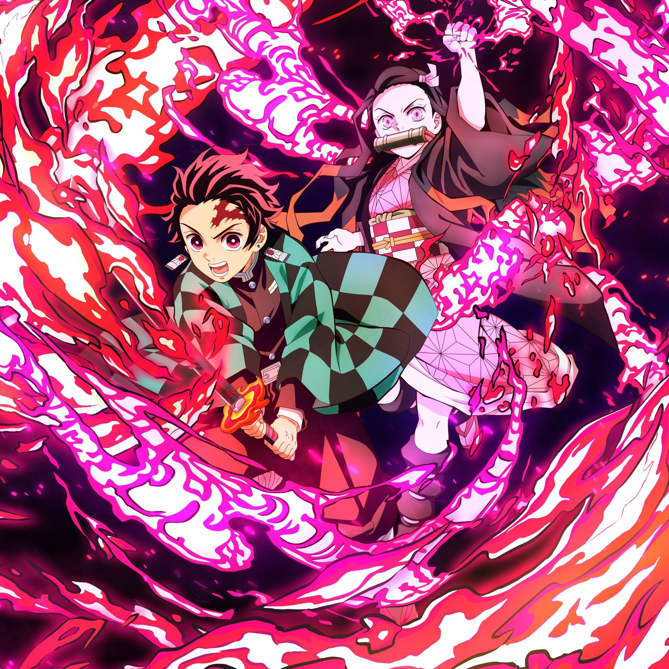 2560x2560 Demon Slayer Kimetsu no Yaiba Anime 4K