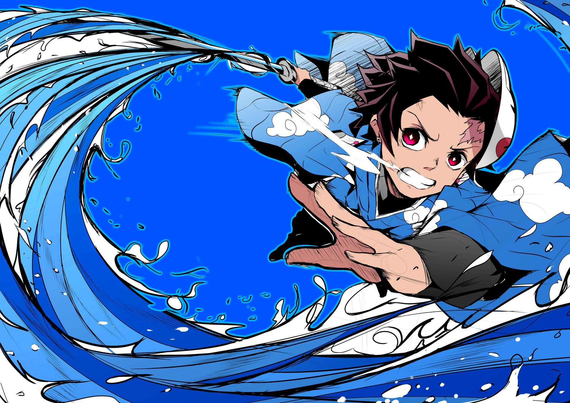 1920x1357 Demon Slayer 4k Tanjiro Blue Wallpaper