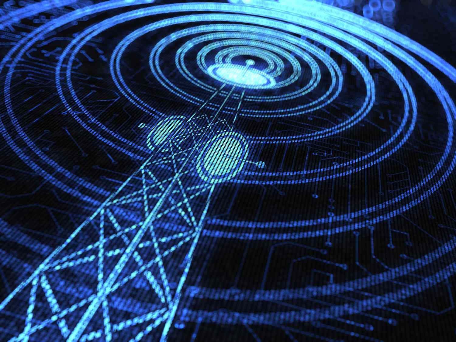 1500x1125 Blue Radio Waves Wallpaper