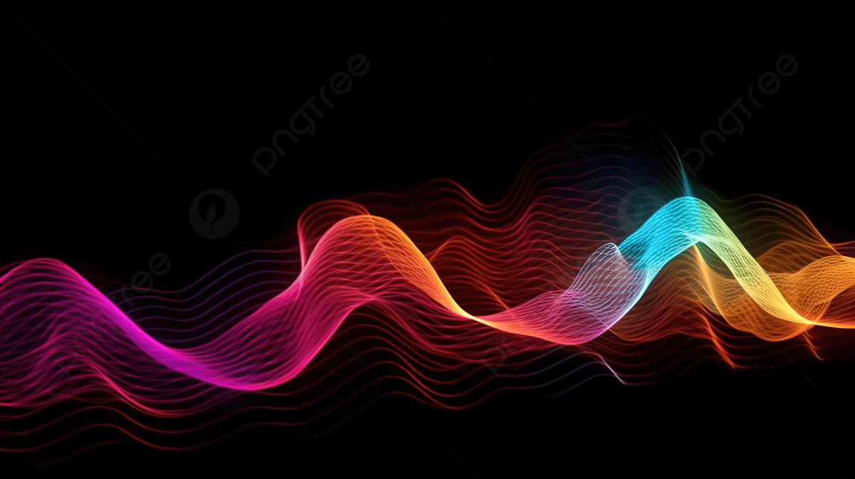 1200x673 3D Render Of Vector Sound Wave