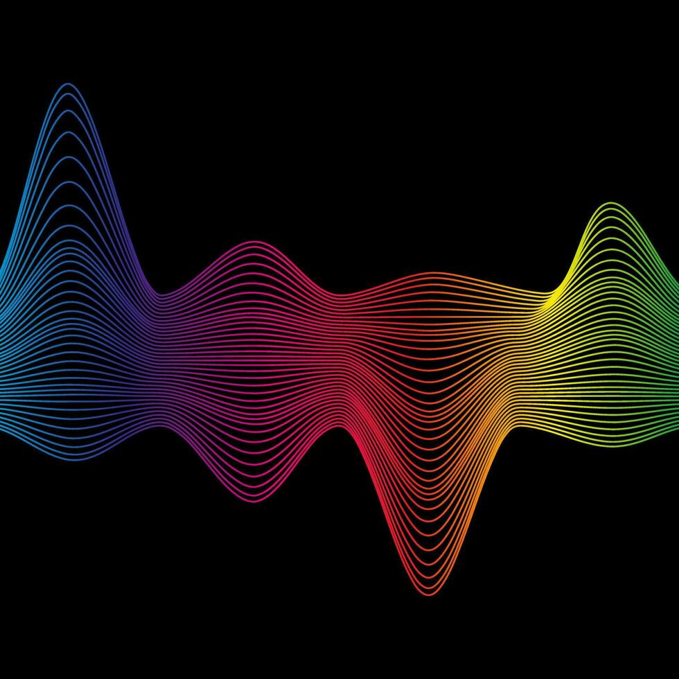 980x980 Sound wave rainbow wavy line gradients