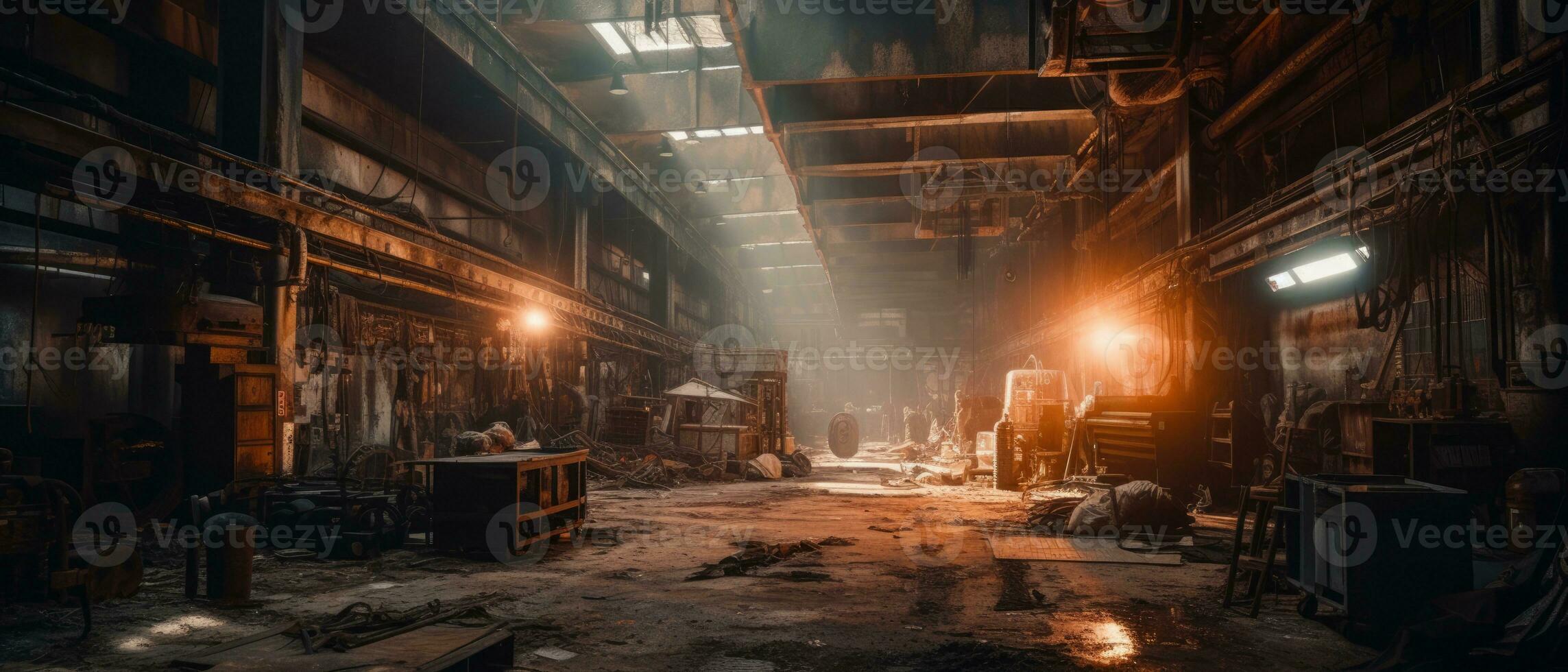 2287x980 depot factory post apocalypse landscape