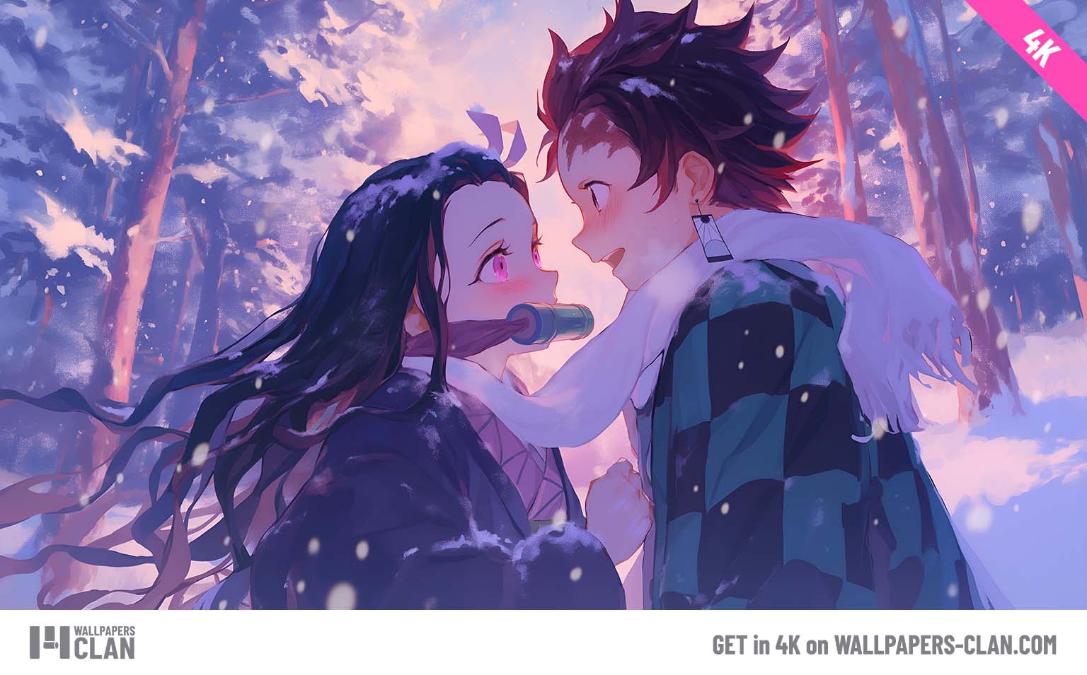 1536x955 Tanjiro & Nezuko Sweet Moment Snow