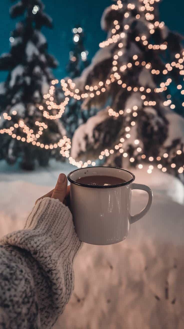 736x1312 Snowy Phone Wallpaper Christmas Xmas
