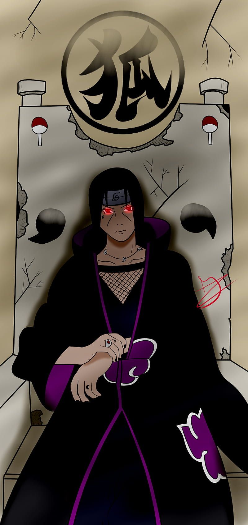 800x1689 Dark Itachi, akatsuki, itachi uchiwa