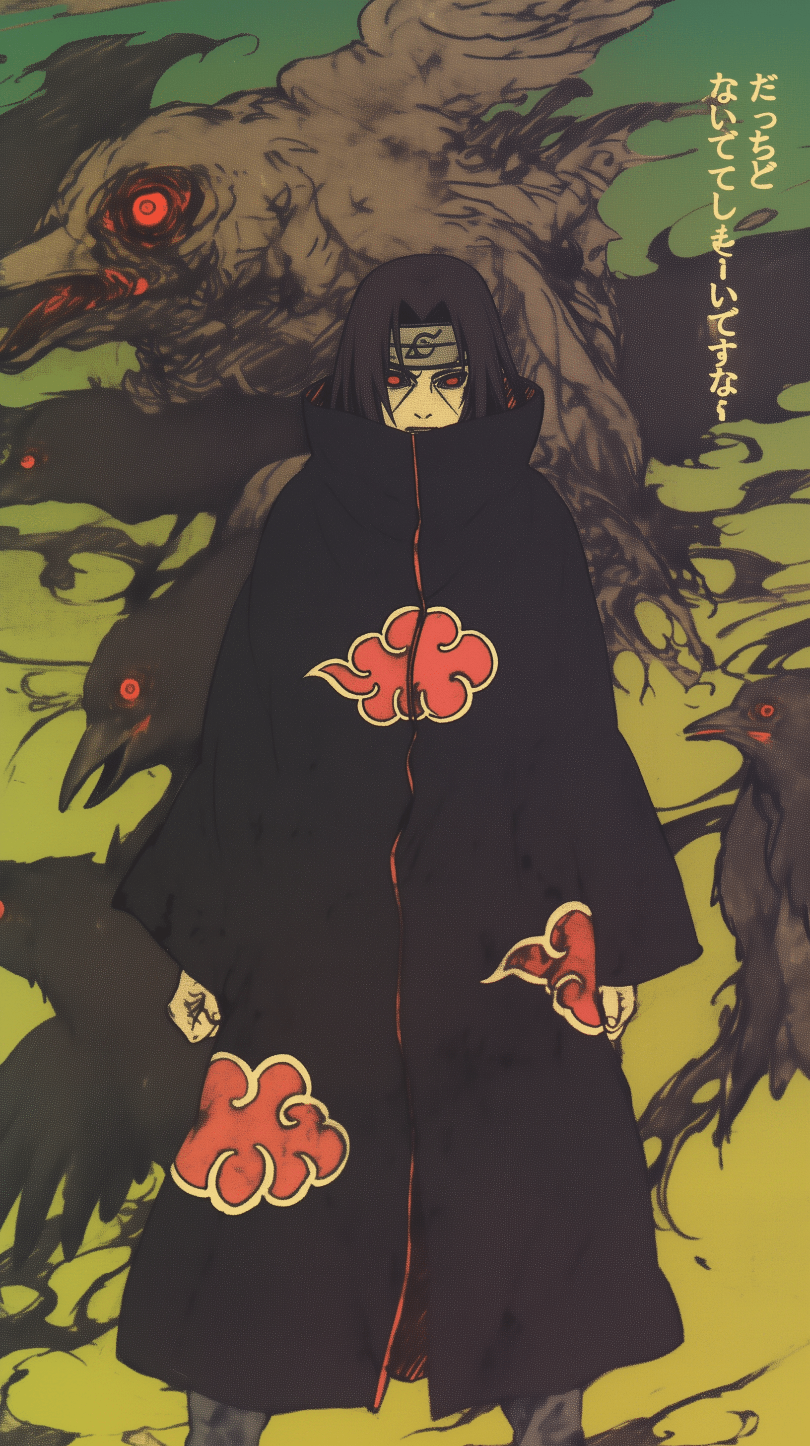 1632x2912 Itachi Uchiha Anime Naruto Minimalist