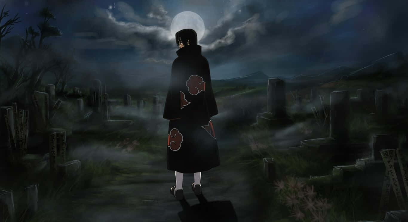 1366x745 Itachi Uchiha In The Cemetery Picture