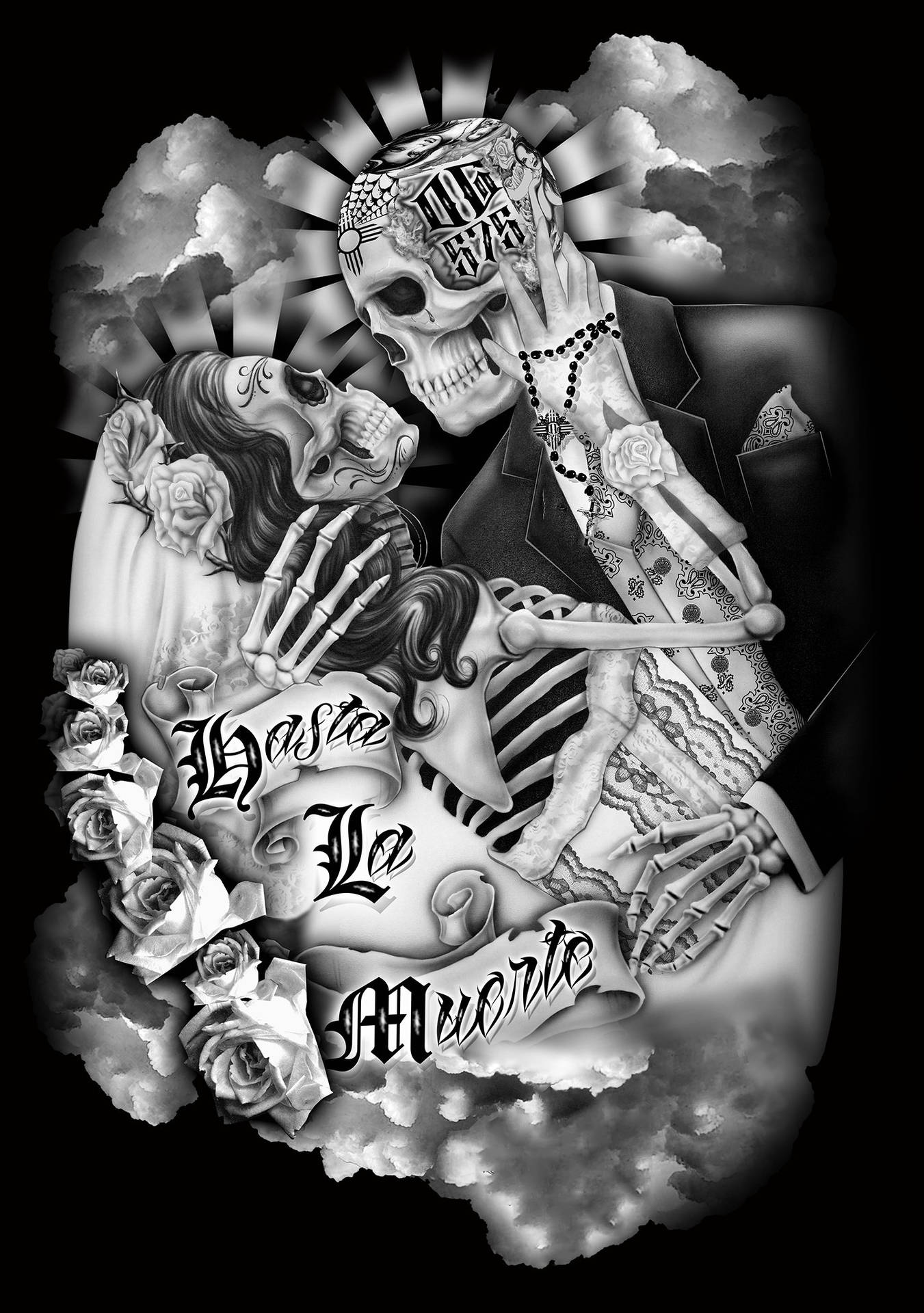 1351x1920 Chicano Hasta La Muerte Wallpaper