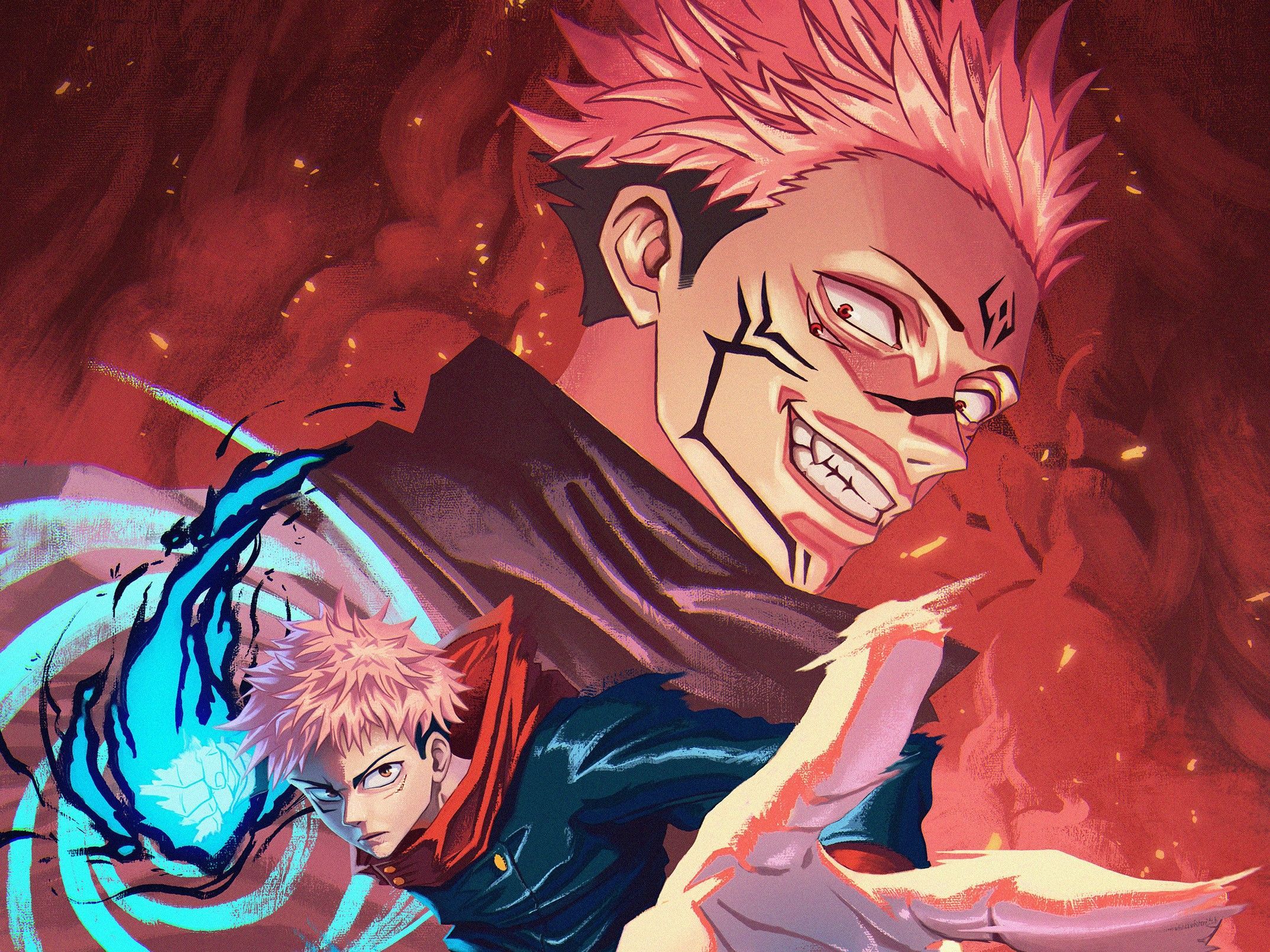 2147x1610 Download Yuji Itadori Sukuna Jujutsu