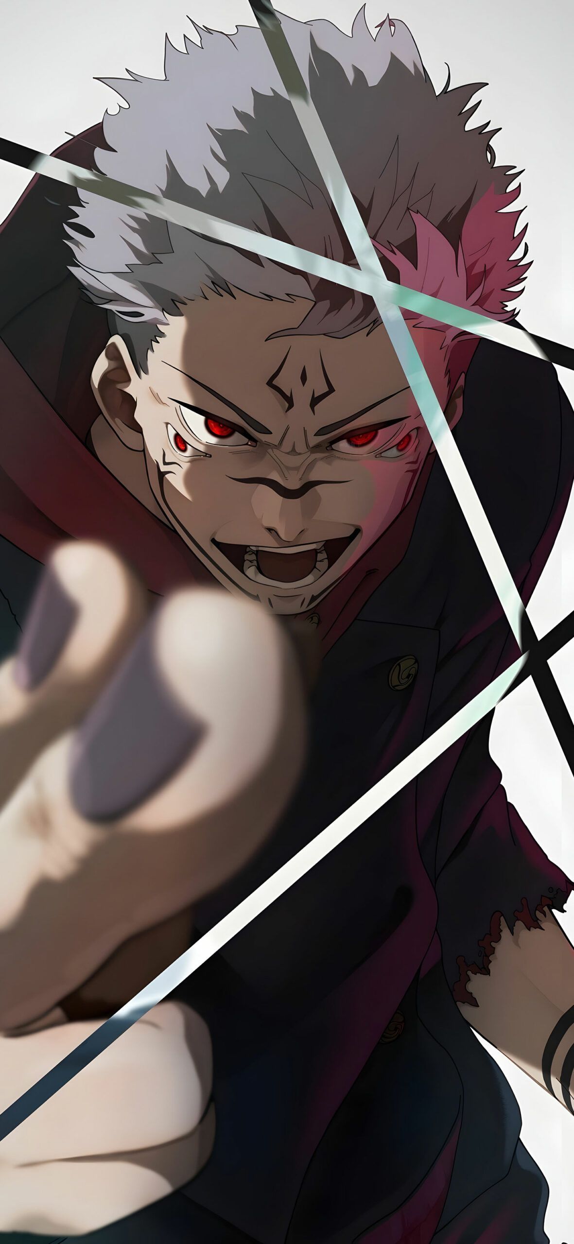 1181x2560 Jujutsu Kaisen Ryomen Sukuna Intense